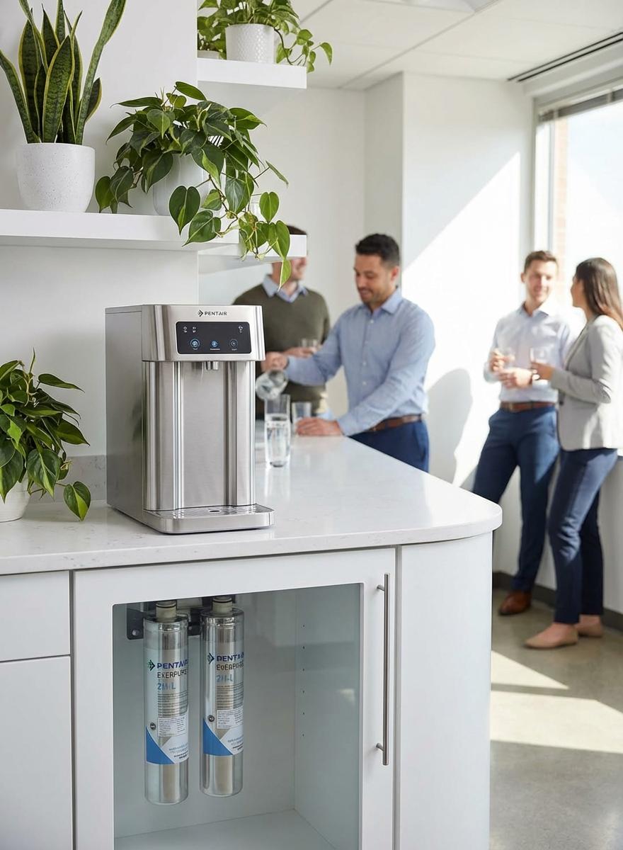 Aquverse filter in office breakroom